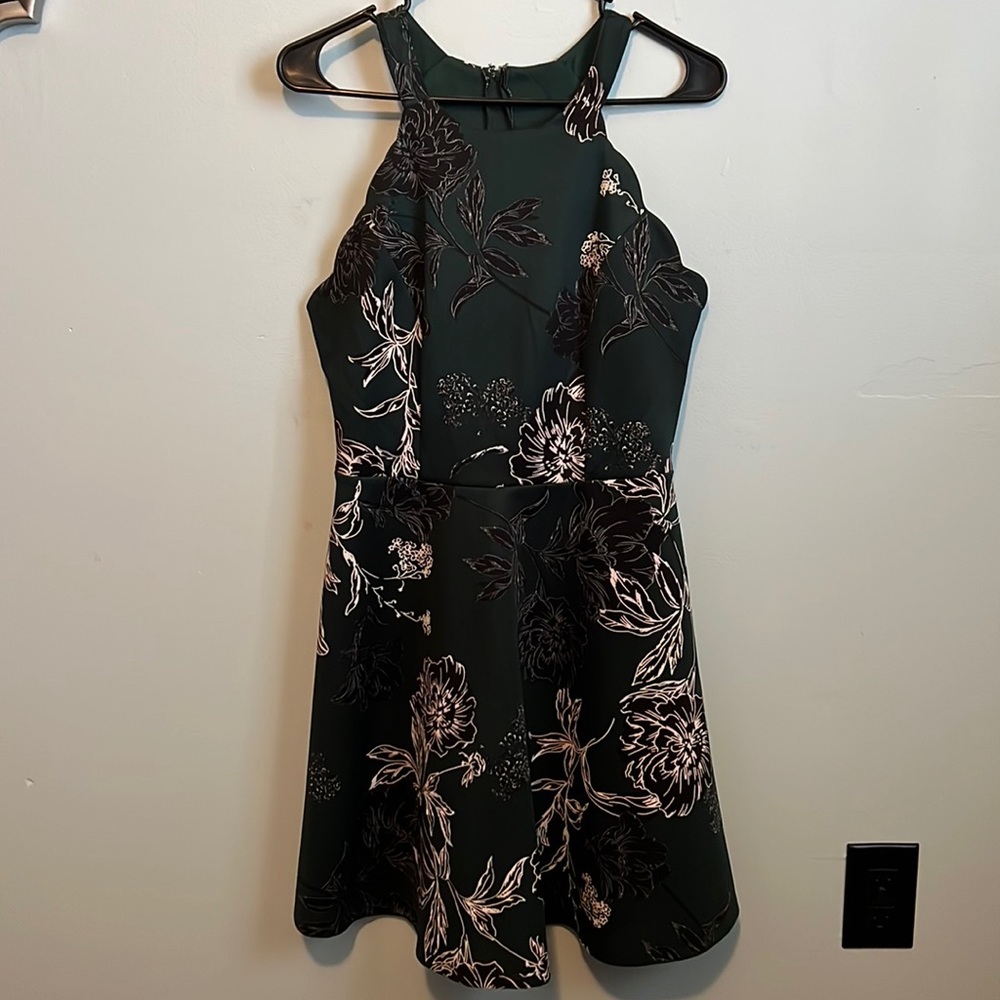 Green floral dress